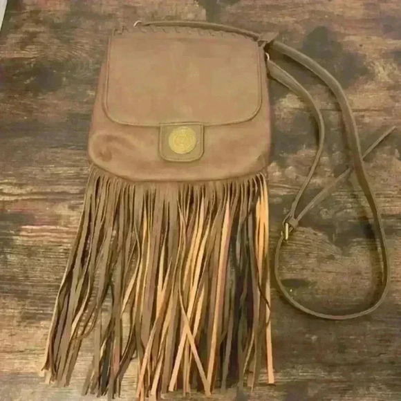 Charming Charlie fringe leather crossbody/shoulder bag - Picture 1 of 9